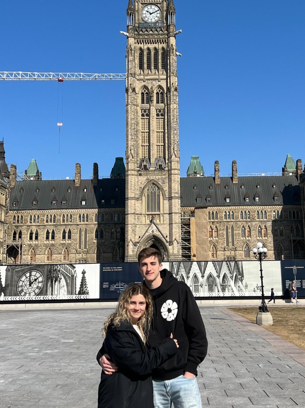 Their first trip to Ottawa to visit Svenny's family. 