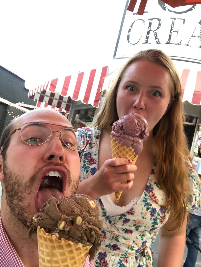 Our first dating anniversary together, and our first time getting Little Man Ice Cream. Life would never be the same. 