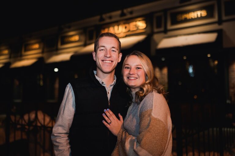 Engagement Night! Andy popped the question at Aunt Maude's and surprised Kristi with a celebration with our families at the bars after!