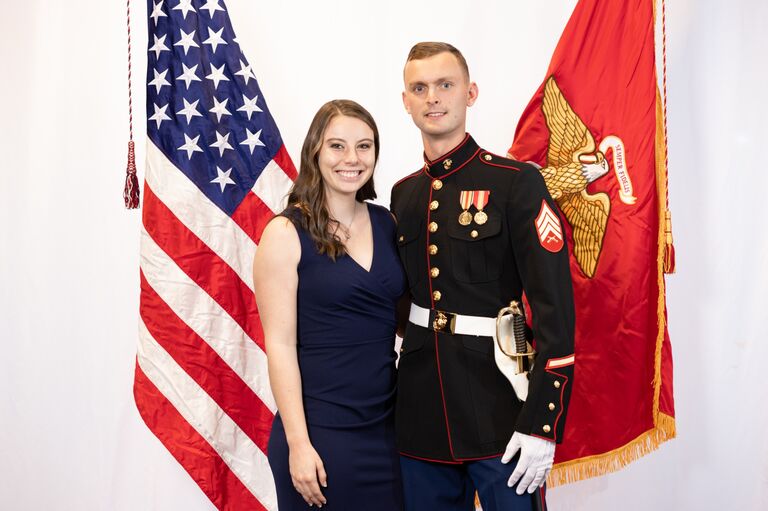 Braxton and Cindy attend the 247th Marine Corp Birthday Ball
