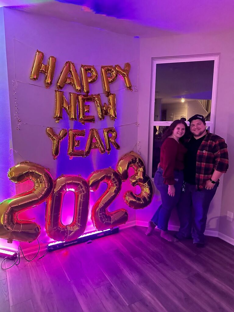 Ringing in the New Year (and Brandon's Birthday) together!