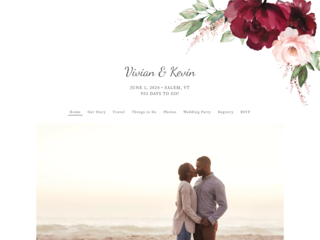 Beloved Floral - Red & Gold design