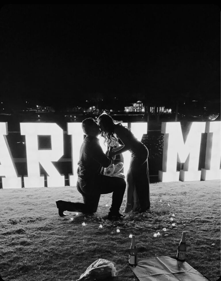 After about 3 years of dating and 12 years of knowing each other; Carlos asked Dominique to marry him