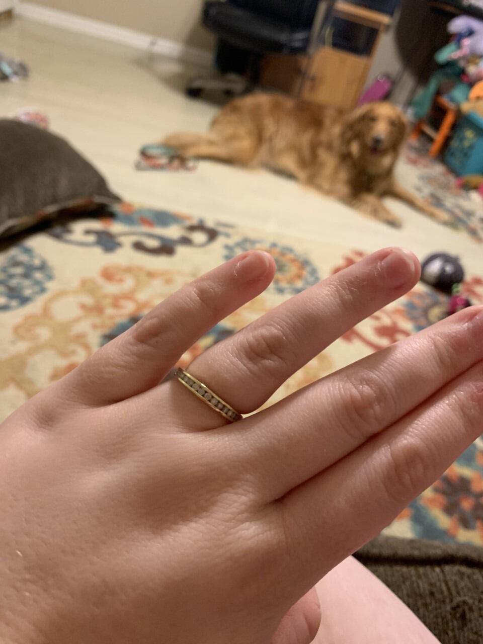 First big gift... my promise ring! Given to me for my 22 birthday. Funny thing is, it is almost identical to my mom's anniversary band... that is now my wedding band.