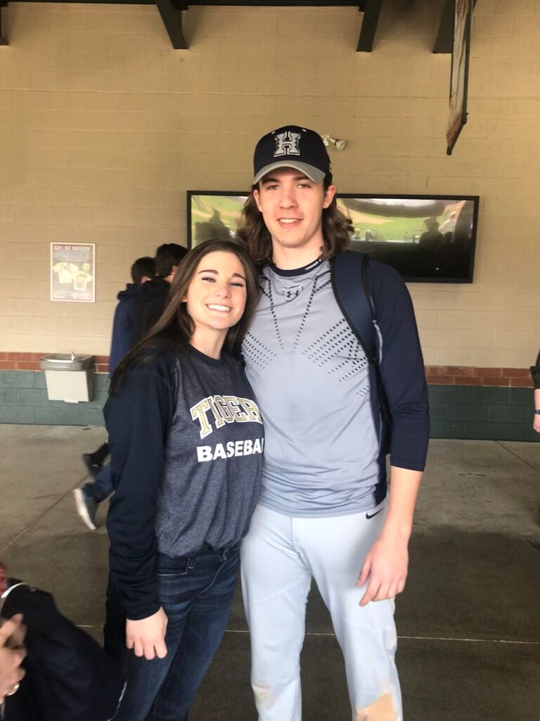 This was their first official picture together. Caleb had just finished a baseball tournament at the curve and Sarah's best friend, Caitlin, had to force them to get this picture because they were both shy around each other.