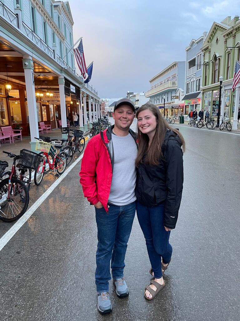 Megan took Tommy to Mackinac Island to spend the weekend with friends.