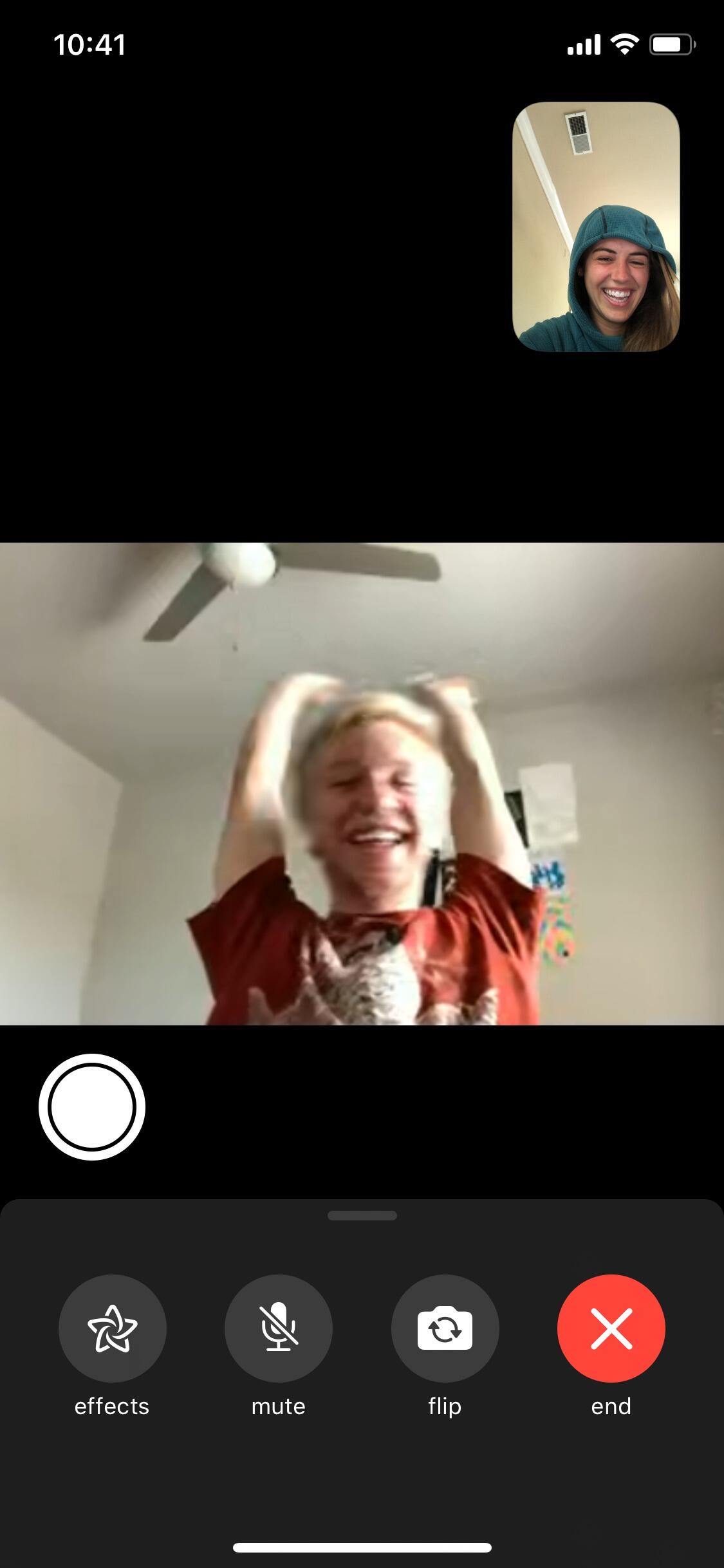 Ben and Britt share one of their regular long distance facetime calls.