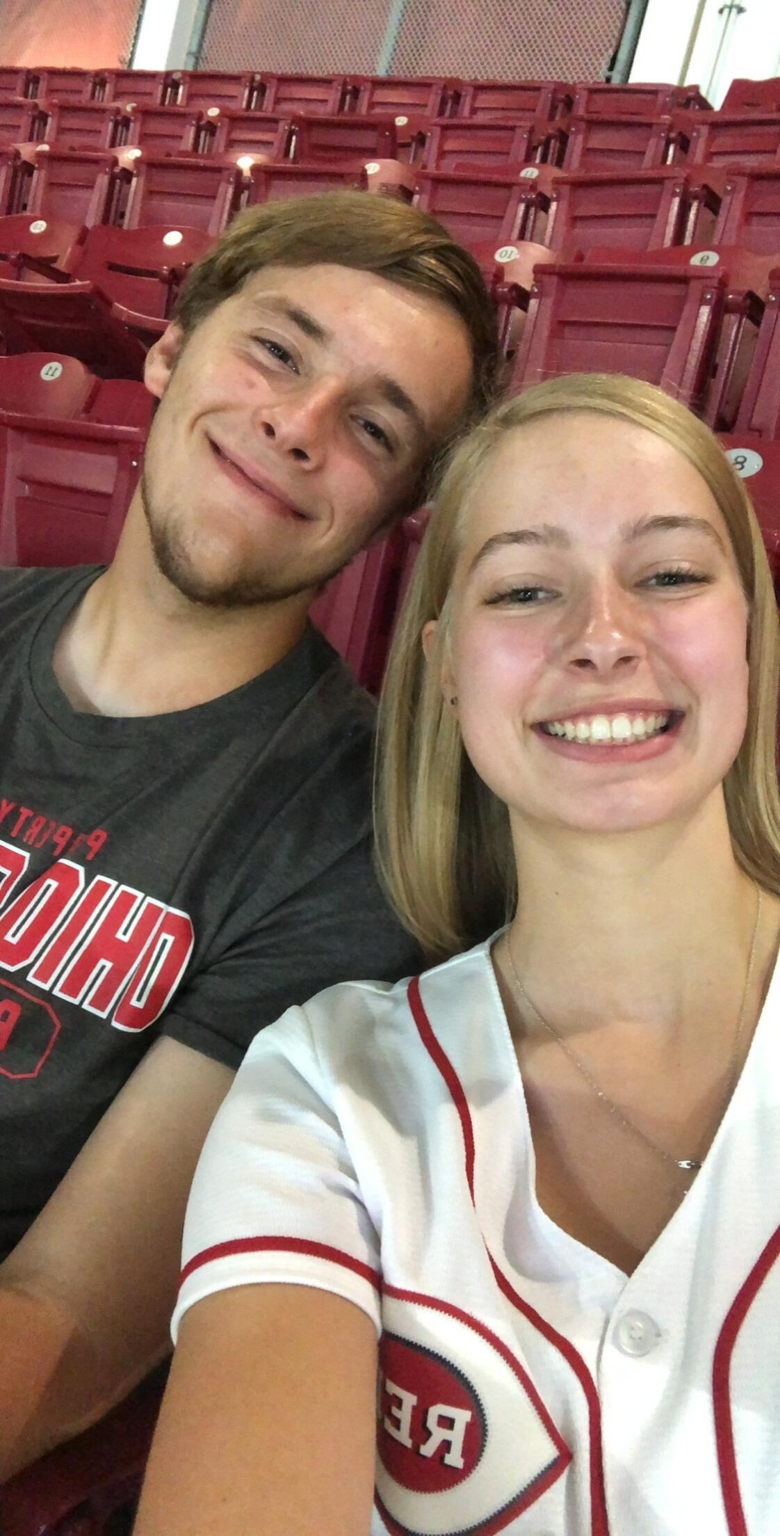 Our first date! - Reds game
