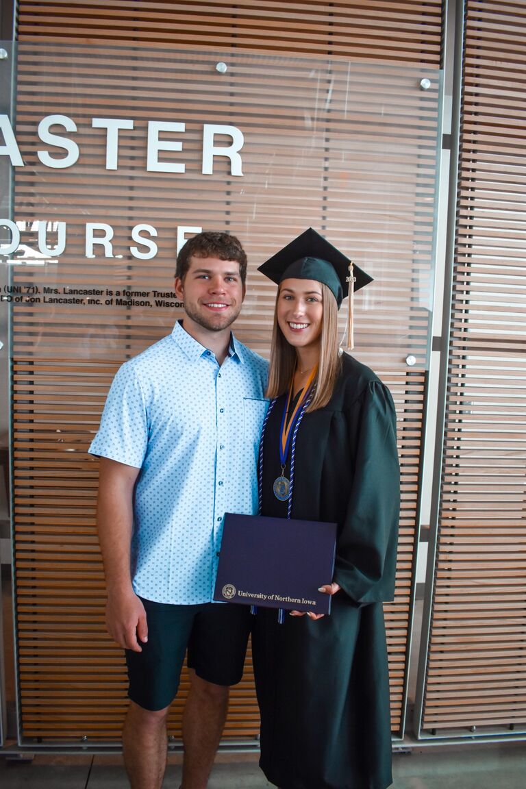 KayDee's graduation day- the end of our time together at UNI