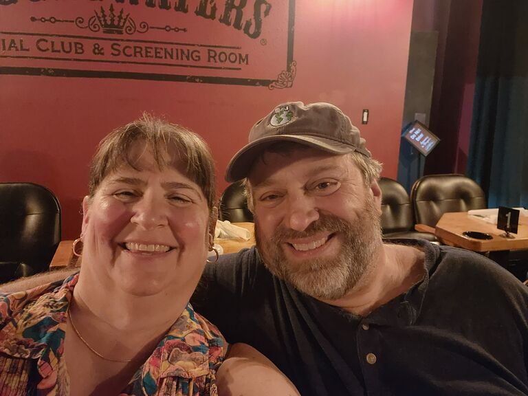 Second first date, watching Indiana Jones at Gigglewaters in Safety Harbor, FL