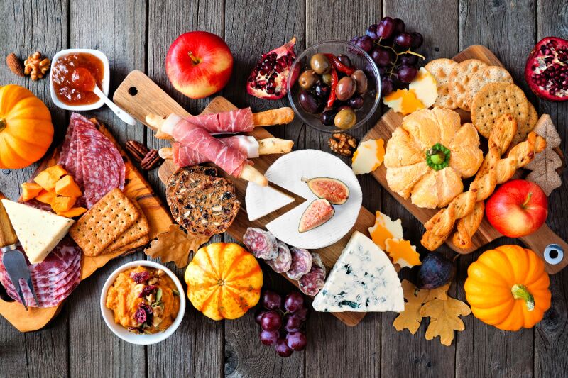 Practical Magic themed party - autumnal grazing board