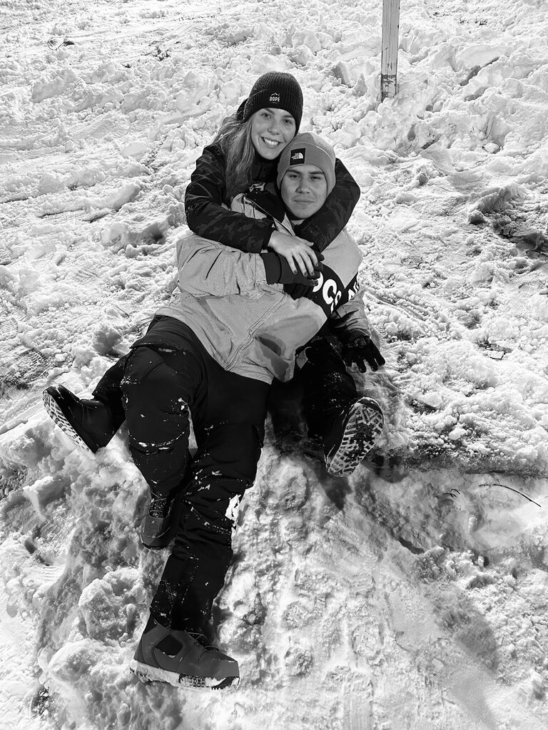 + playing in the snow