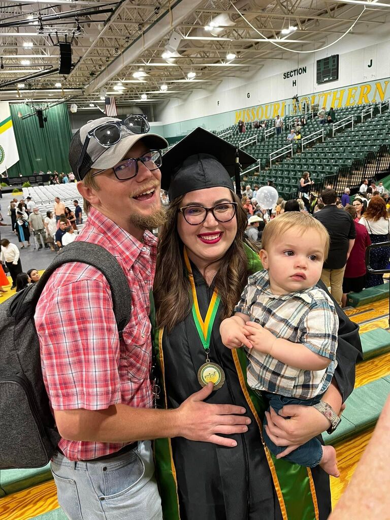 Amber graduates college with a bachelors in middle school math education!!