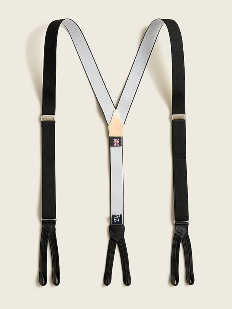 H&M Classic Black Mens Suspenders Clip On Braces