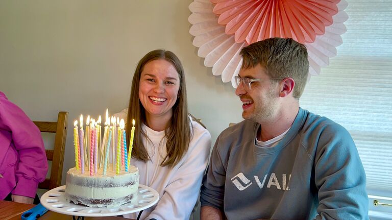 Emma's first birthday with her boy!