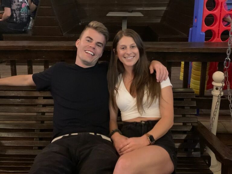 The first day we reconnected in Houston, do we look nervous? ;)