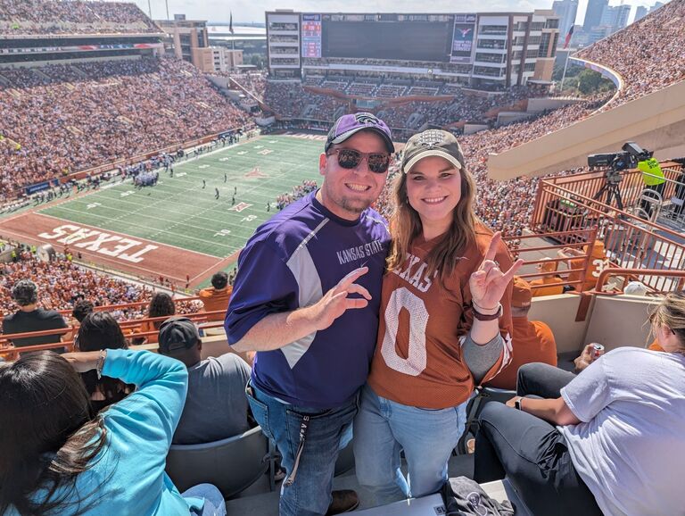Our first Texas vs. K-State Game!
