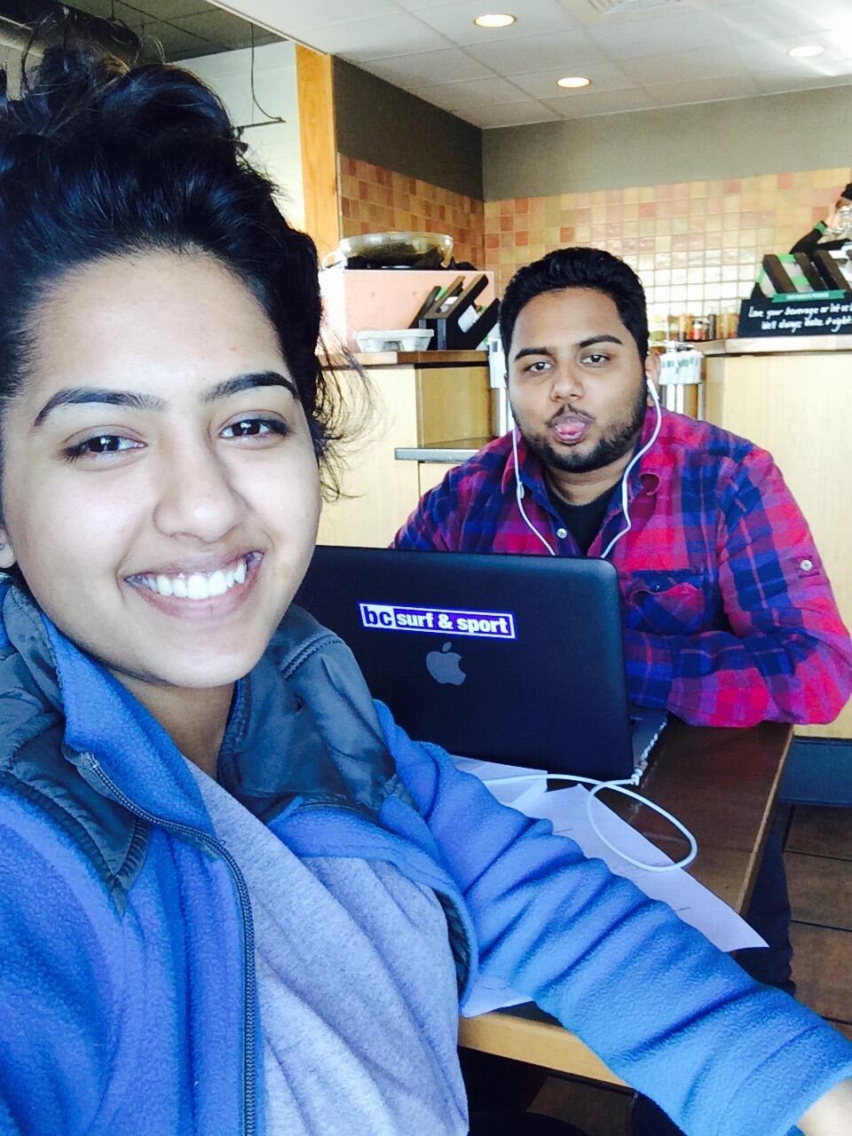 Studying at Starbucks