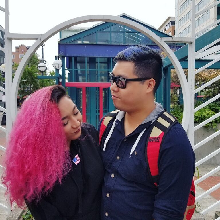 We had colored hair