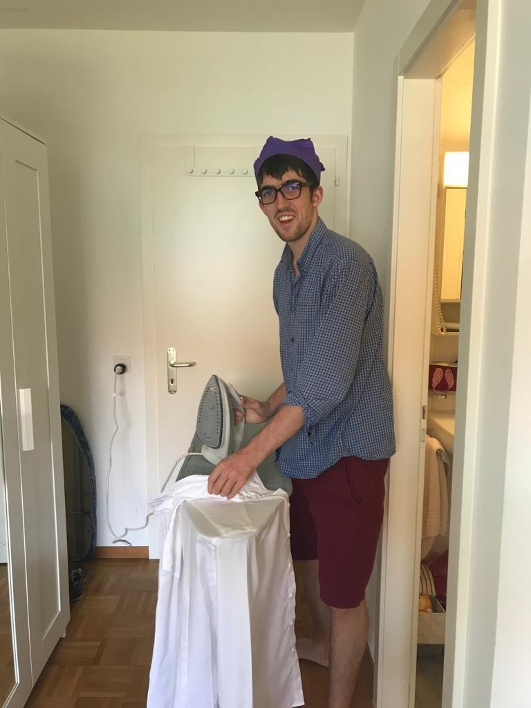 Getting ready for Deborah's graduation!