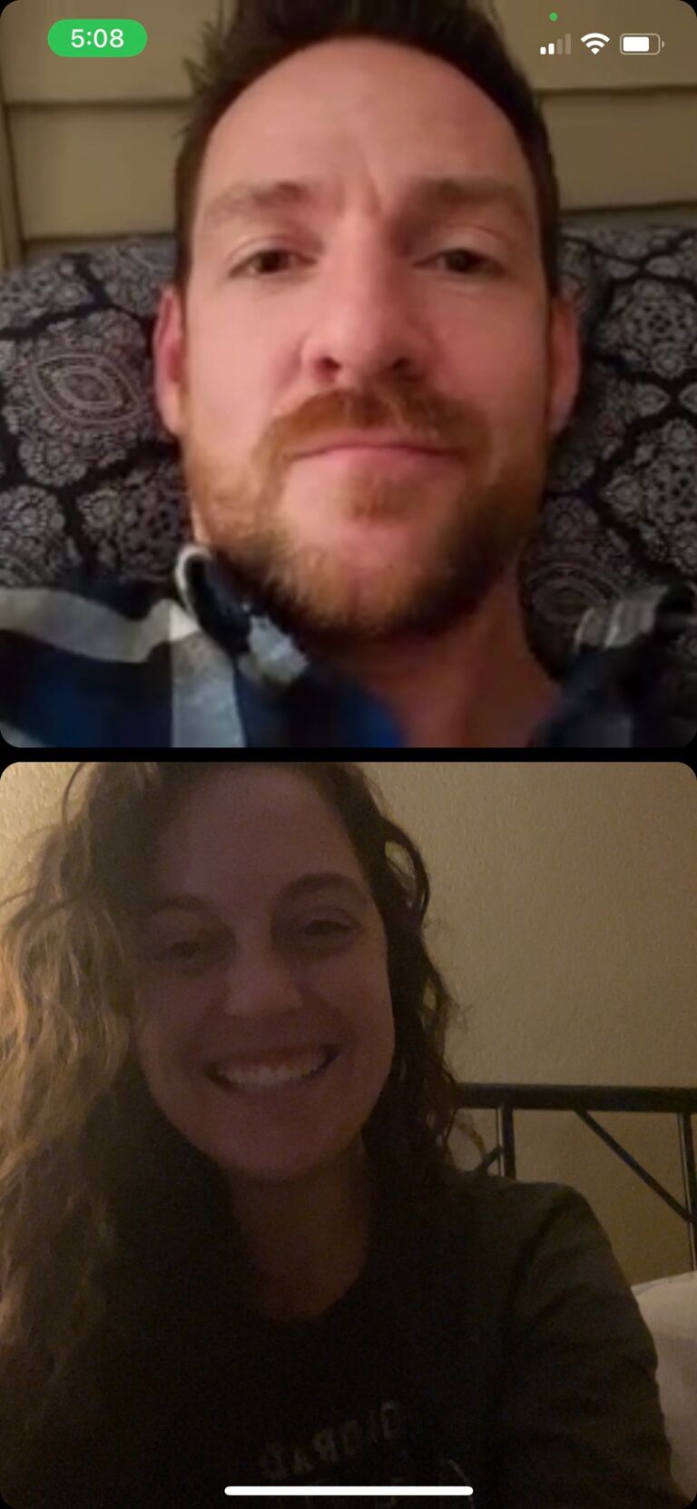 We did a lot of video chats....