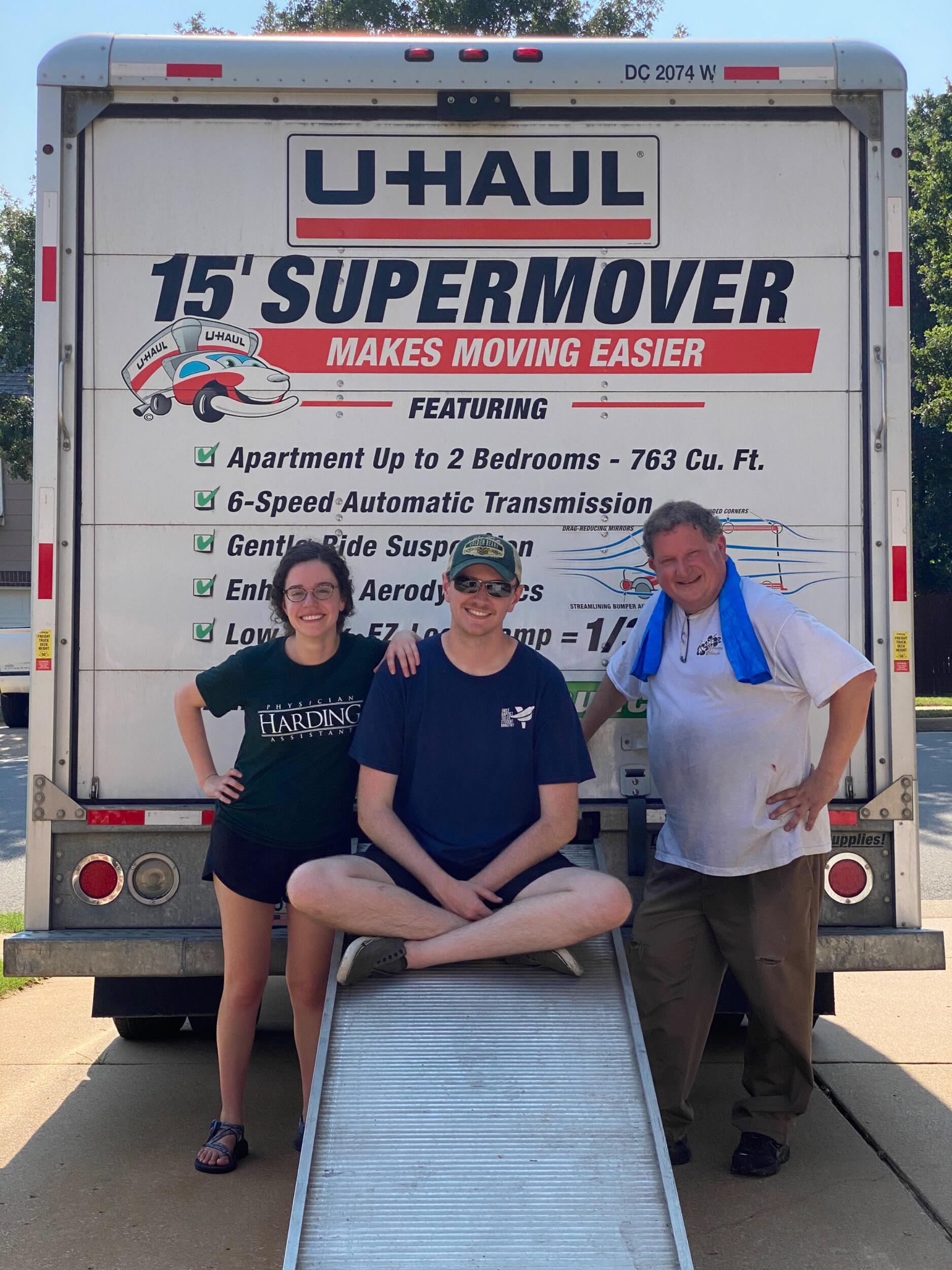 Helped move me to Arkansas for PA school…