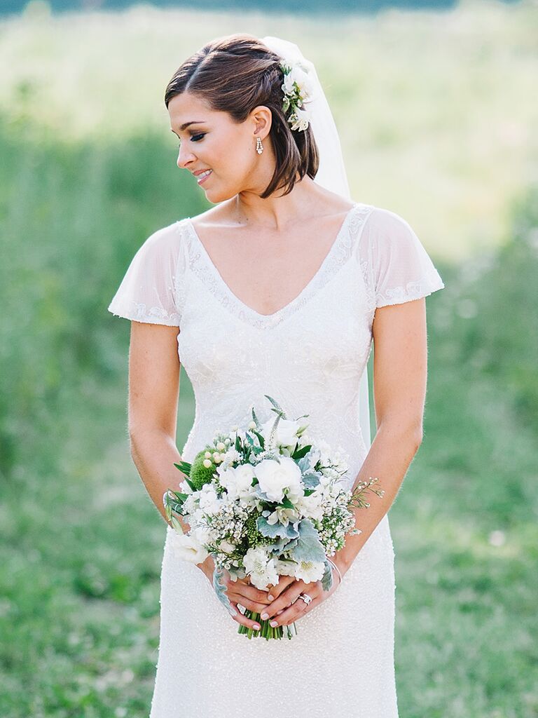 very short wedding veil