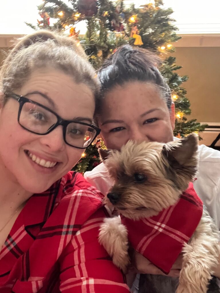 Celebrating our first Christmas living together!