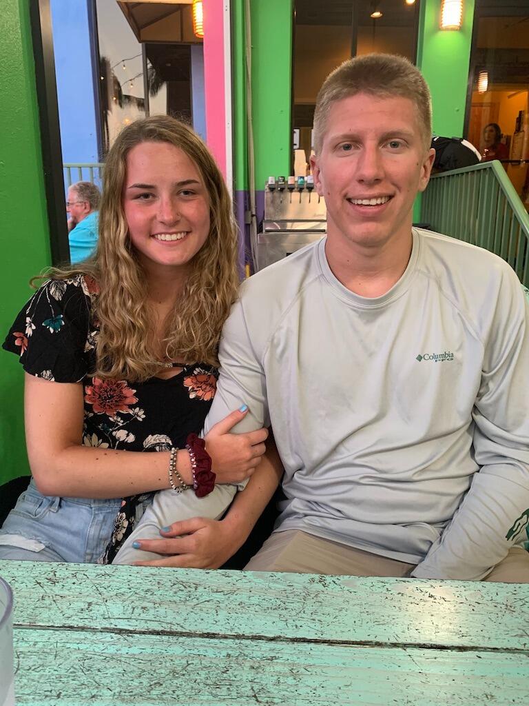 Kyle came on spring break with Claire. we spent time at Claire's grand parents and went to Fort Myers Beach.
