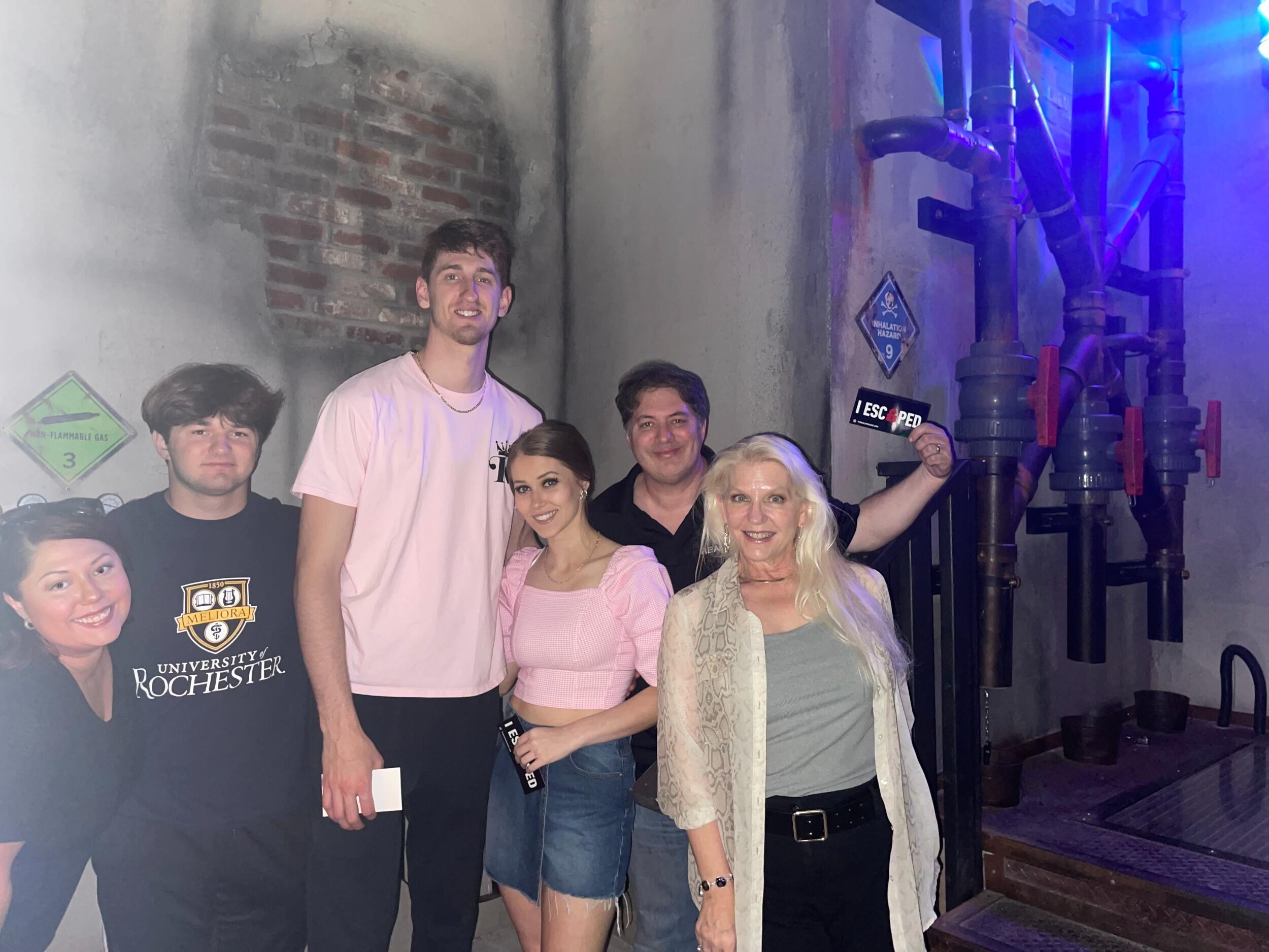 Jonny joining the Ervins in some escape room fun! Escape Rooms have become a favorite of J+M!