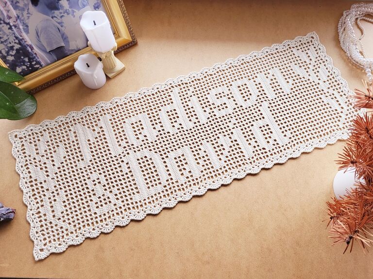 Personalized crochet doily