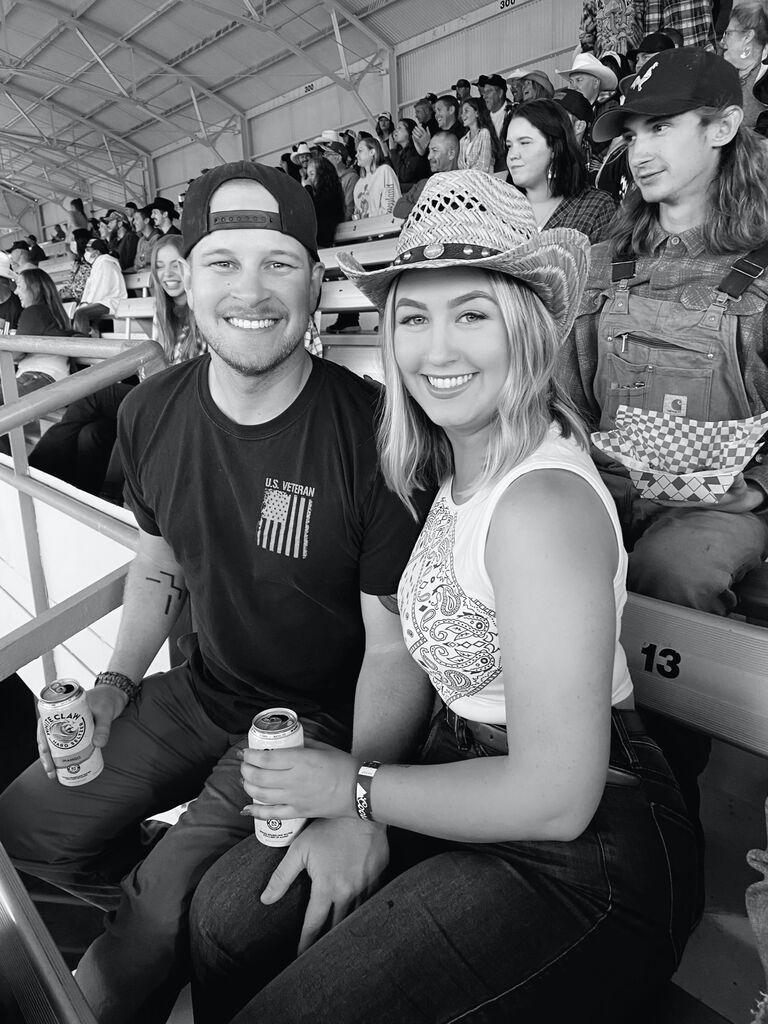 After his first hot summer, Brandon and Carly celebrated with a trip to the Flagstaff Rodeo! They were accompanied by friends and got to visit their college town once again.