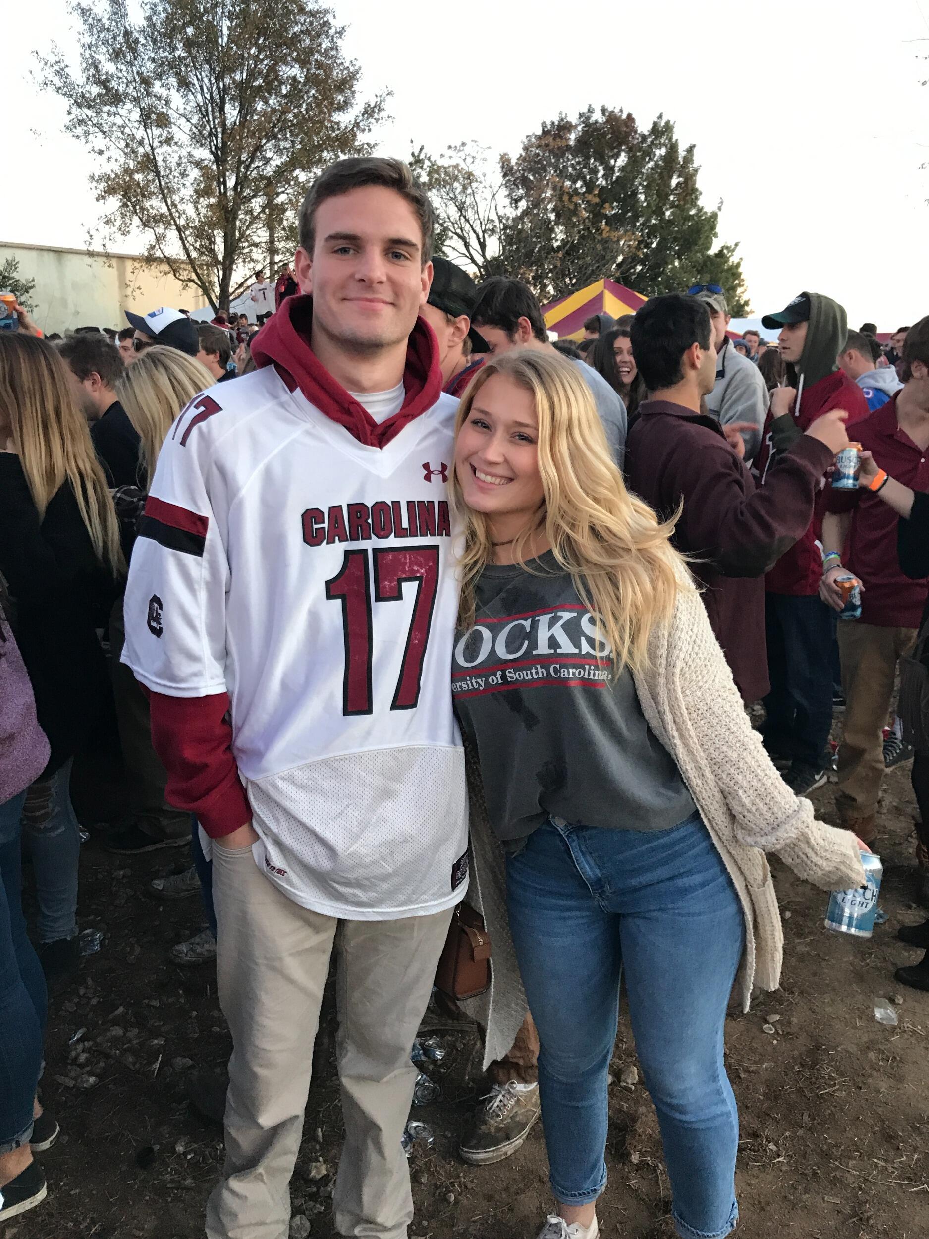 Our story starts at the University of South Carolina where we met at one of our favorite bars, Pavs.

College was an absolute blast where we met some of our best friends. From tailgates to formals, we had the time of our lives.