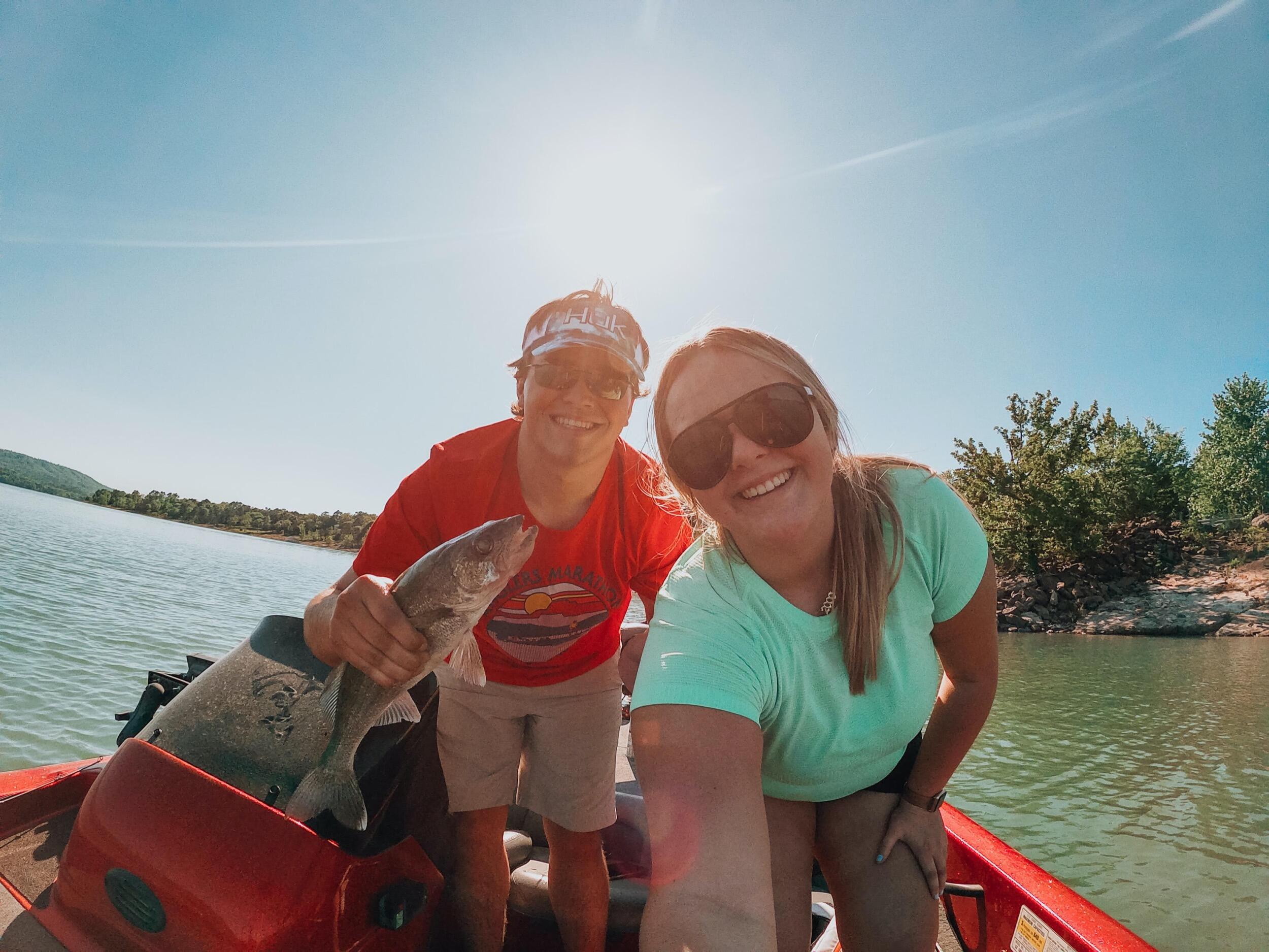 fishing trips for the birthday boy - fell in the boat this day and broke three fishing rods sorry T!