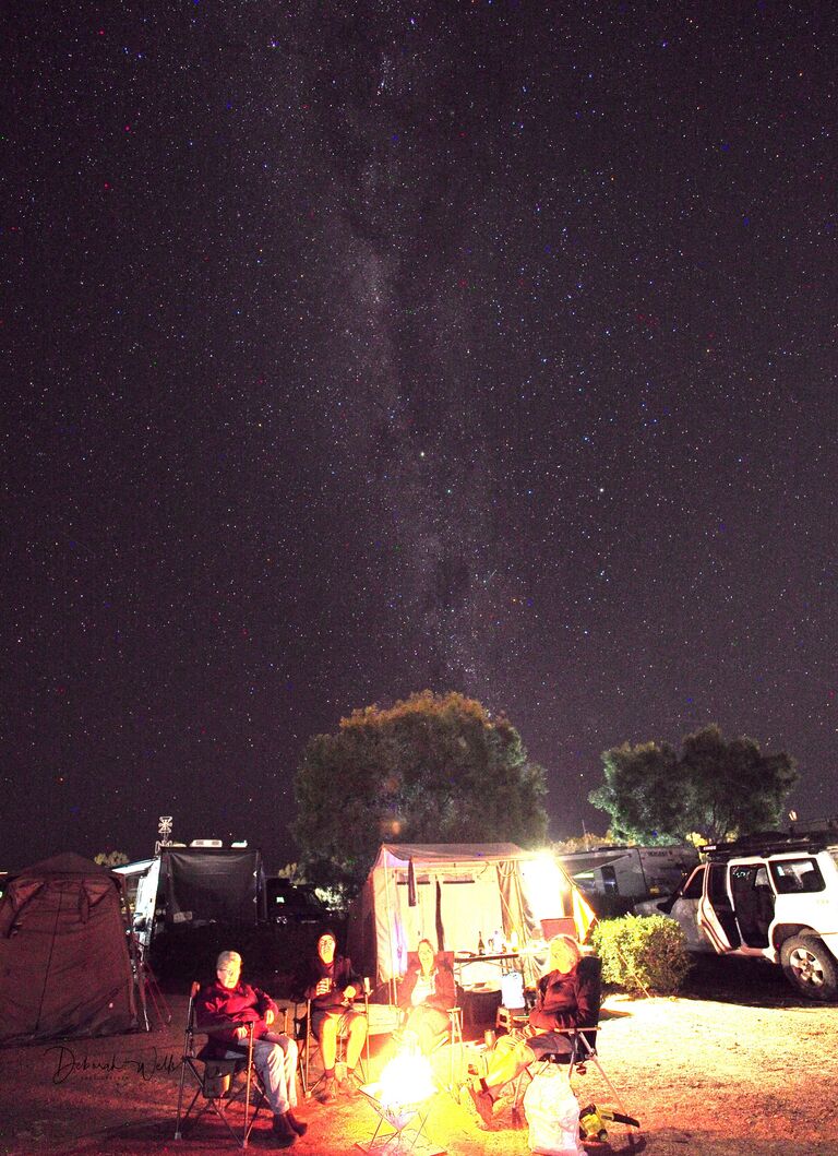 The great expanse ..... good times.  Our second Aussie outback trip - enjoying some wine at Birdsville in Queensland