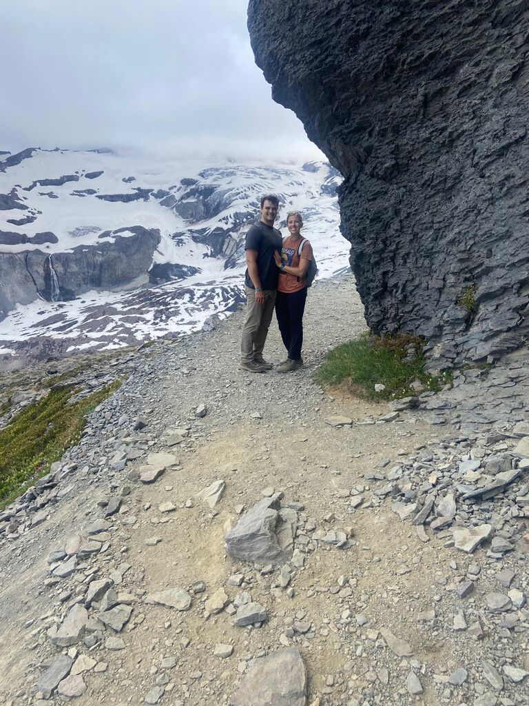 Snow in July on Mt Rainier!