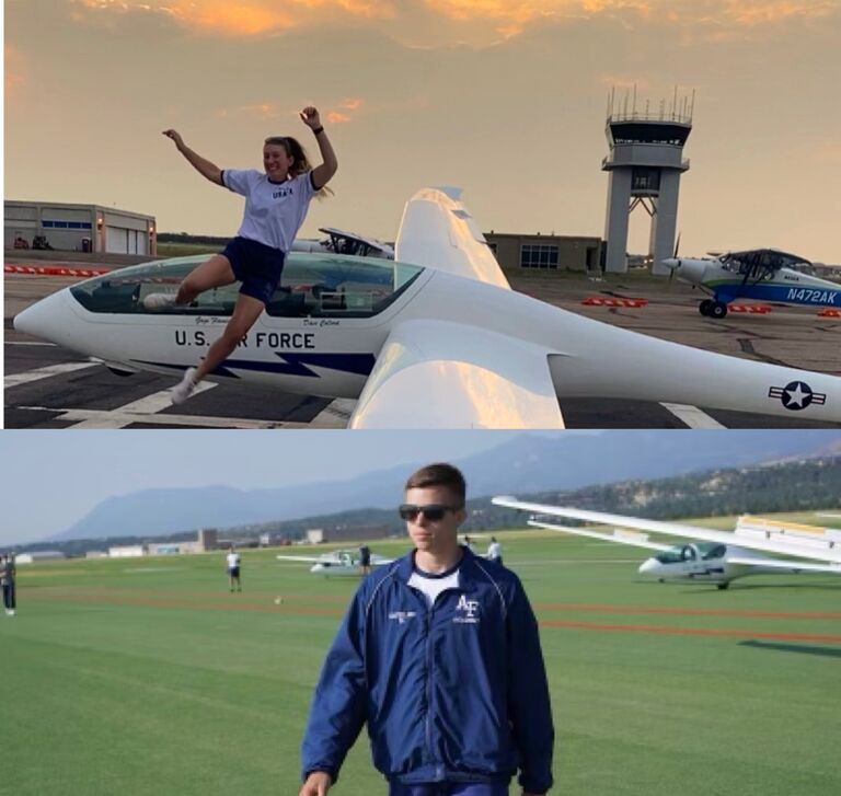 We met during our rising sophomore summer at the Air Force Academy during the soaring program where we flew glider planes, but we hadn’t really noticed each other yet ✈️ We ended up being in two classes together later that semester and became friends!