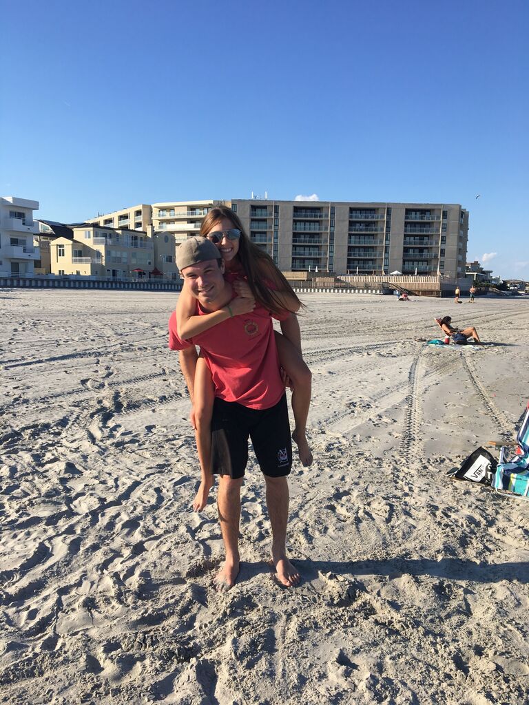 That summer we had a lot of fun beach days back in the same spot we met. We learned about our love of the beach, and the mountains. 
