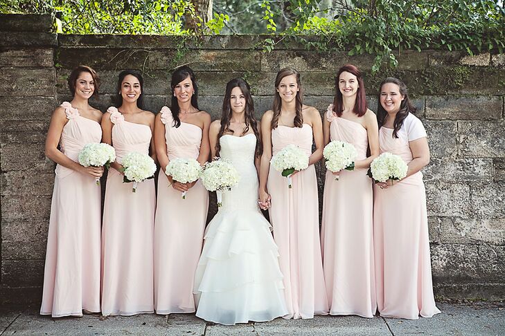 david's bridal petal pink bridesmaid dress