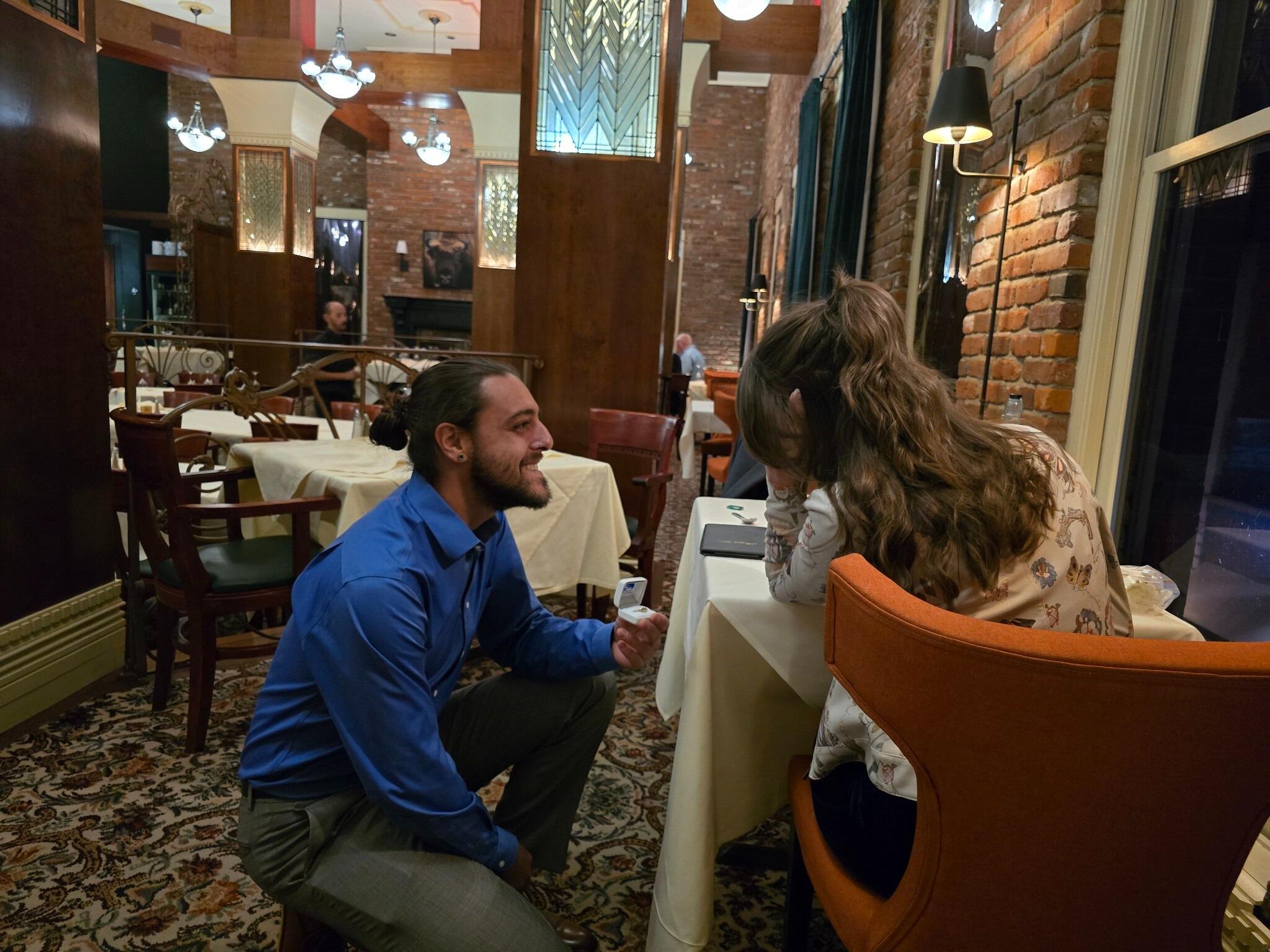 Alex proposed on our third anniversary date
