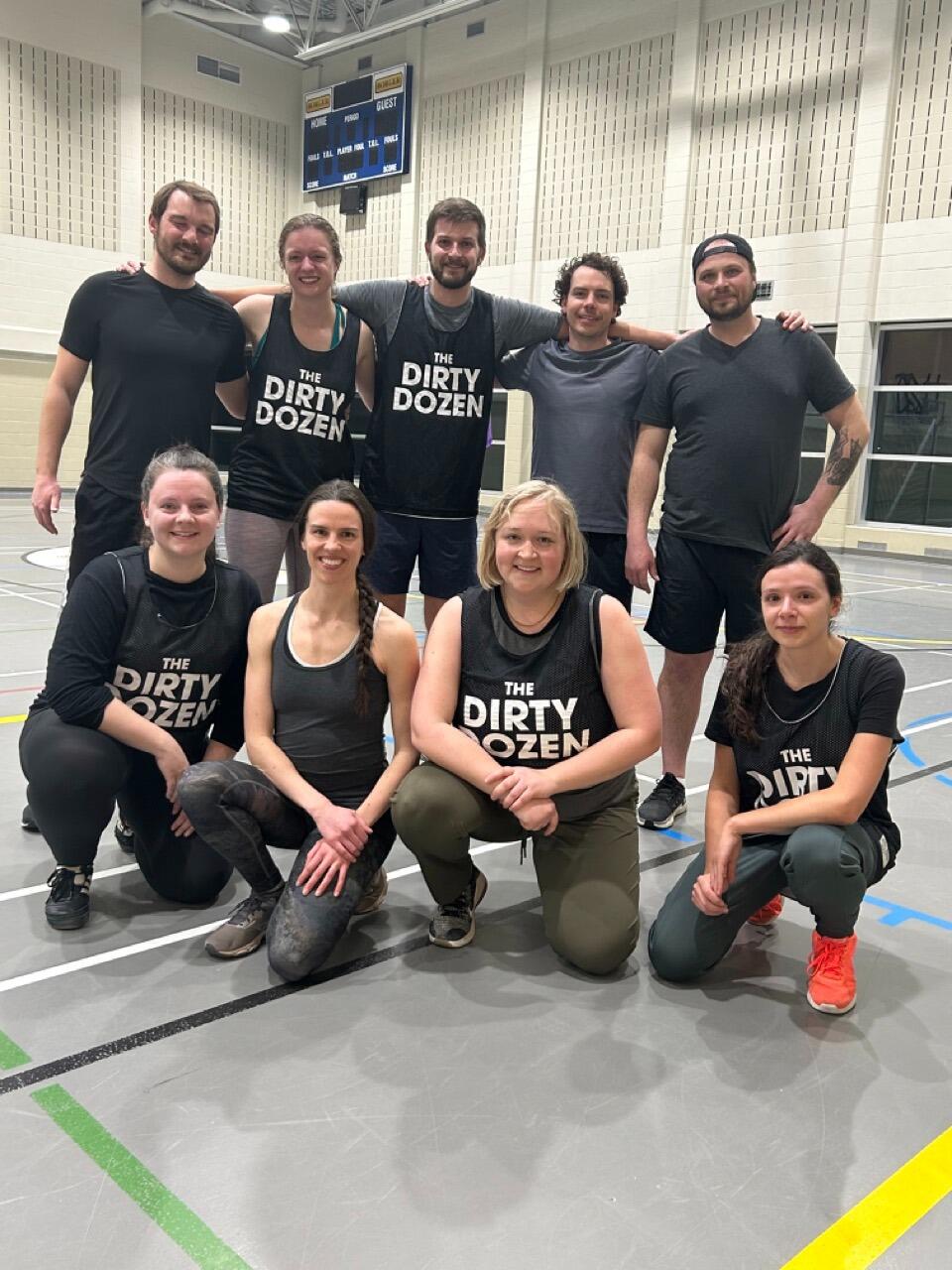 We play sports with pals each week.