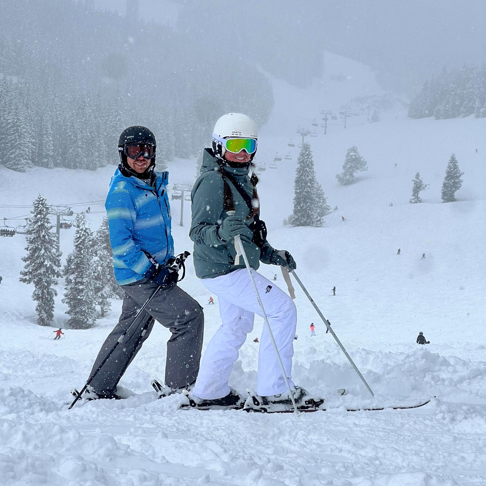 Adam finally got Emma in some skis! They have since gone annually to ski in Stowe, VT and even went on their first trip out west to Beaver Creek, CO with friends and family in 2024.