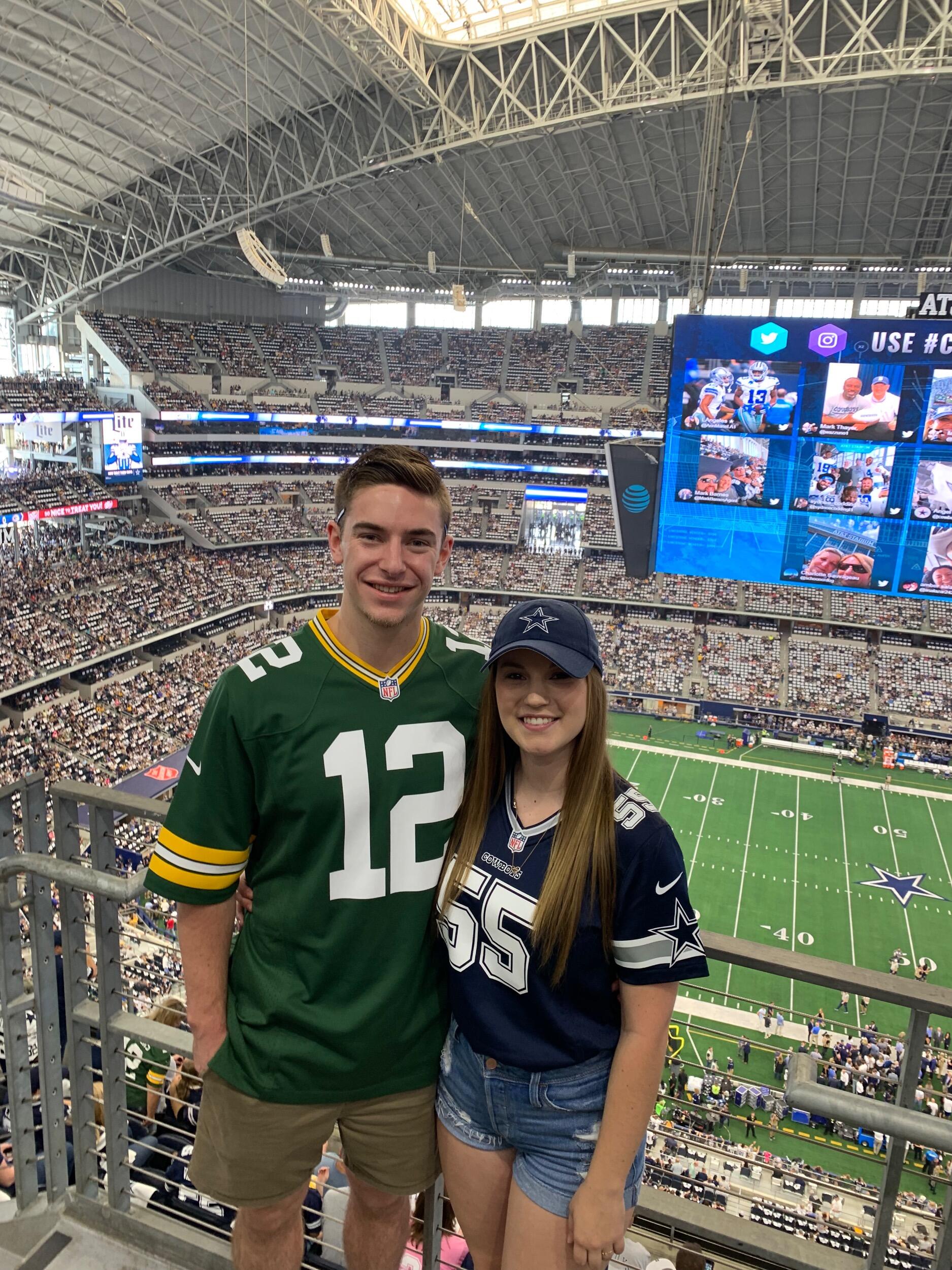Adam and Sam go to Dallas to watch the Cowboys and Packers play. (This was Adam's first NFL game) 