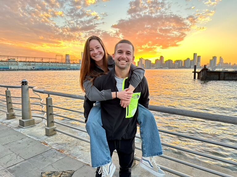 Blake showing me around the big apple 