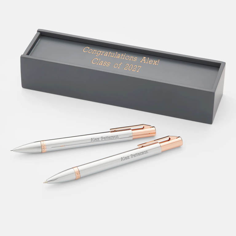 Engraved personalized pen set