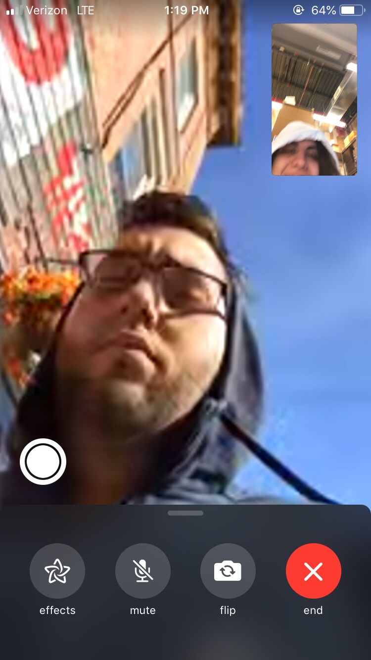 Our first date was 2.11.19 & naturally we didn't take a picture, but we would spend our work breaks facetiming... mostly while Stevem walked to the Bagel store! 
