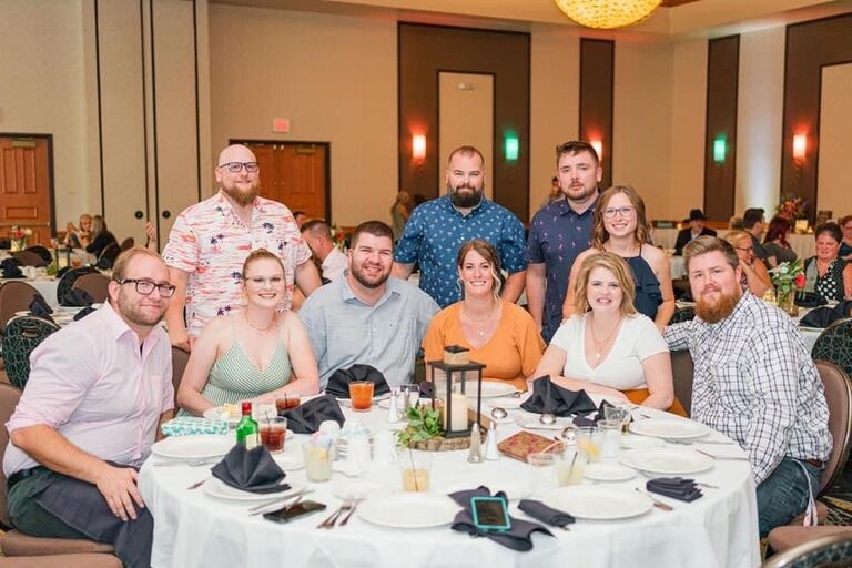 Third wedding together. 