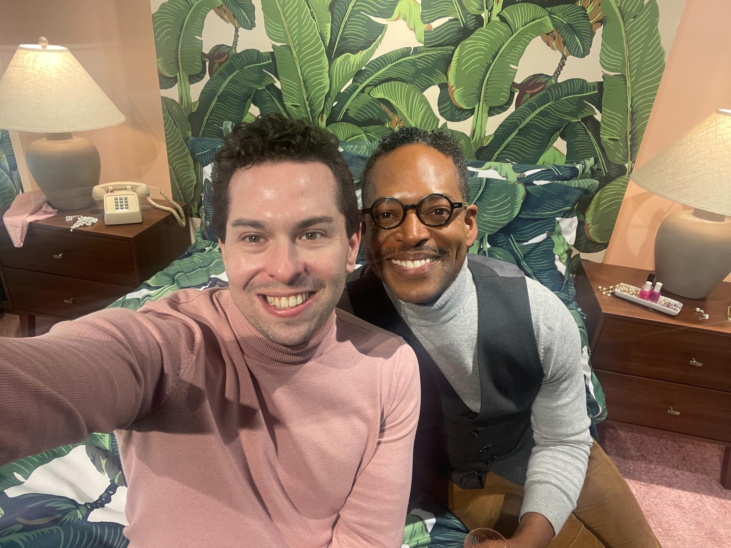 On Blanche's bed at the Golden Girls popup...