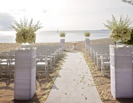 Wedding ceremony set up in the Cayman Islands