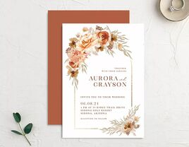 The Knot Invitations bohemian arch foil wedding invitation